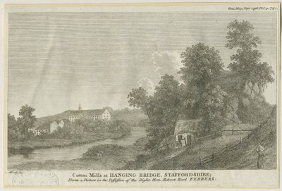 Mayfield - Hanging Bridge: gravyr, nd [c 1796] av James Peller Malcolm