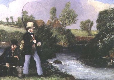 Fiskescen (olja ombord) av James Pollard