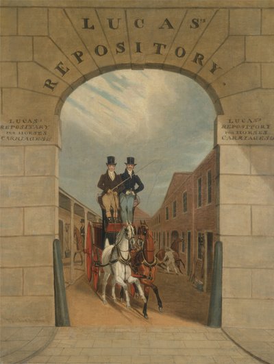 Skola ett par i en broms på Lucass Yard, Clerkenwell av James Pollard