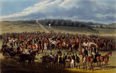 The Betting Post, tryck gjord av Charles Hunt, 1836 (akvatint) av James Pollard