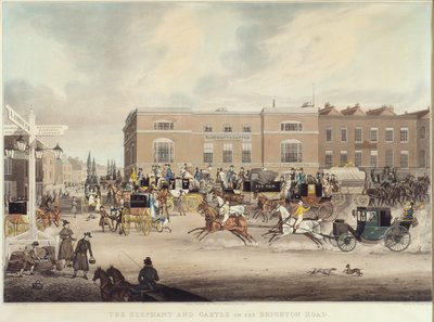 Elefanten och slottet på Brighton Road av James Pollard