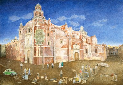 Women Fighting outside the Church of Santa Catarina, 2001  av James Reeve
