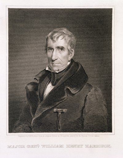 Generalmajor William Henry Harrison, graverad av Richard W. Dodson (1812-67) av James Reid Lambdin