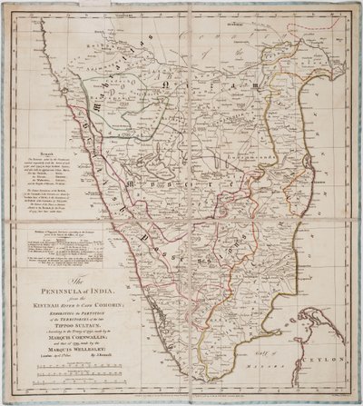 Indiens halvö från Kistnahfloden till Kap Comorin av James Rennell