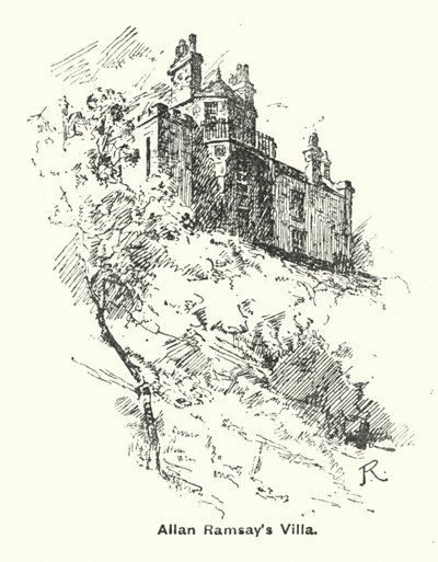 Allan Ramsays villa (litho) av James Riddel
