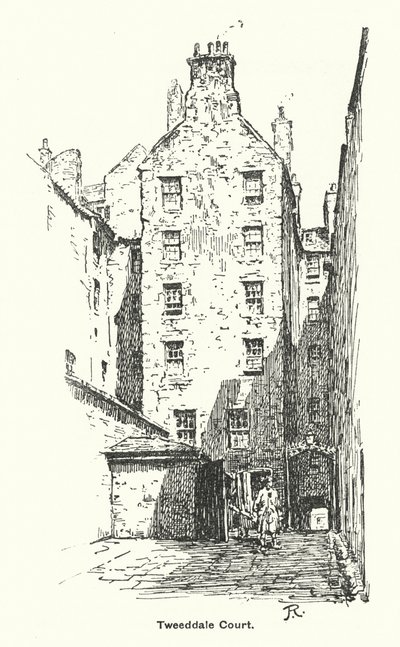 Tweeddale Court (litho) av James Riddel