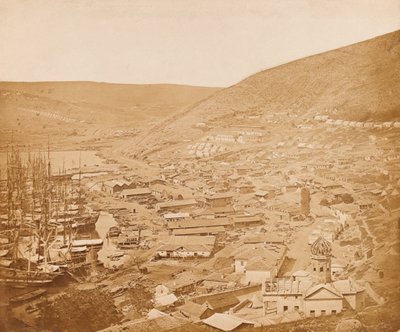Balaklava ser norrut, 1855 av James Robertson