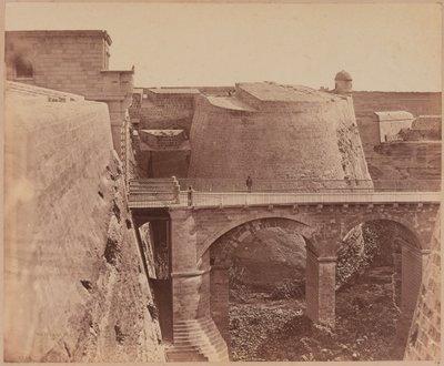 Bron vid Porta Reale, Malta, omkring 1856 av James Robertson