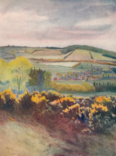 "Utsikt mot Caterham, från Tilburstow Hill", 1913, 1914 av James S Ogilvy