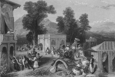 Biskop Hebers död 1846 av James Sands