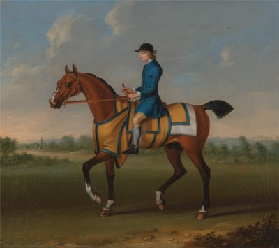 En Bay Racehäst med Jockey Up av James Seymour