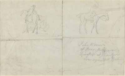 マウントされた騎手 [verso]スウェーデン語 av James Seymour