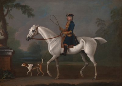 Sir Roger Burgoyne rider "Badger" av James Seymour