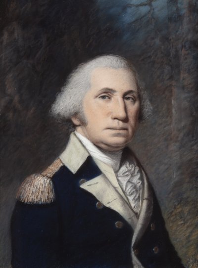 George Washington, förmodligen 1796-97 (pastell på grått papper) av James Sharples