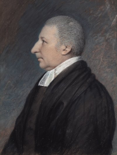 The Rev. Rowland Hill (pastell på grått papper) av James Sharples