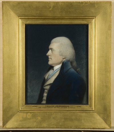 Thomas Jefferson, ca 1797 (pastell på grått papper) av James Sharples