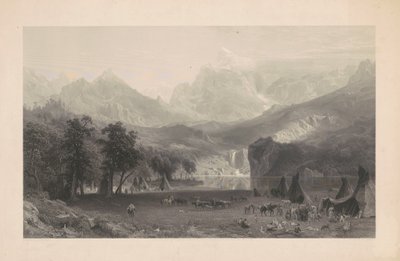 Klippiga bergen av James Smillie, after Albert Bierstadt