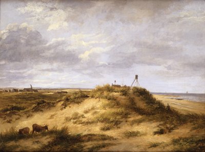En kustscen nära Winterton, ca 1830 (olja på pannå) av James Stark