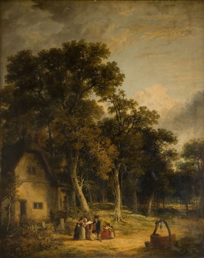 Stuga i en skog, 1859. av James Stark