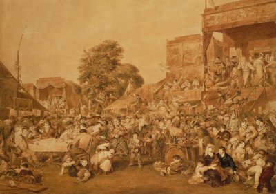 Mässan som hölls den 1 augusti i Hyde Park (akvarell) av James Stephanoff