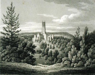 Fonthill Abbey från Beacon av James Storer