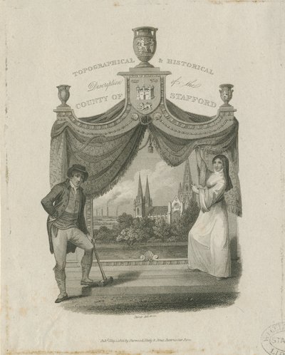 Lichfield Cathedral - South West View: gravyr och [c 1820] av James Storer