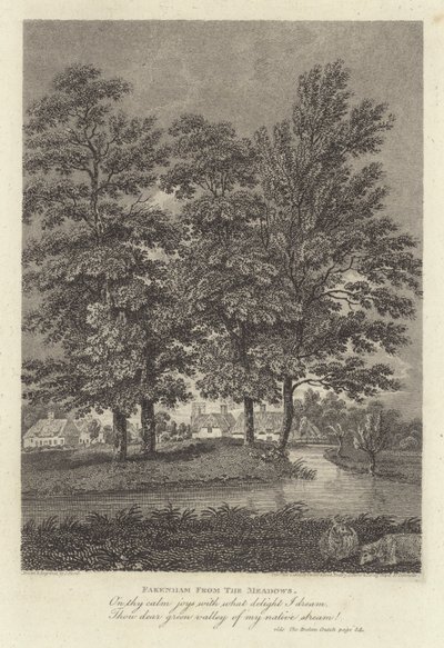 Robert Bloomfield, poet: Fakenham from the Meadows (gravyr) av James Storer