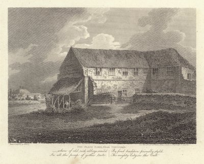Robert Bloomfield, poet: The Place Farm, nära Thetford (gravyr) av James Storer