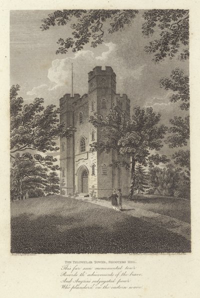 Robert Bloomfield, poet: The Triangular Tower, Shooters Hill (gravyr) av James Storer