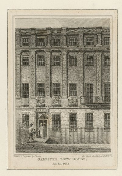 Stadshuset till skådespelaren David Garrick av James Storer