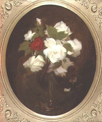 Stilleben med rosor (olja på duk) av James Stuart Park