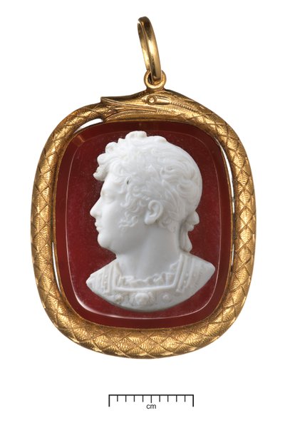 George IV Coronation, Guldhänge, c.1821 (guld och glas) av James Tassie