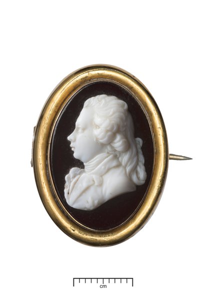 George IV som prins av Wales, ca 1790 (guld och vitt glas) av James Tassie