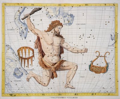Constellation of Hercules with Corona and Lyra, skylt 21 från 