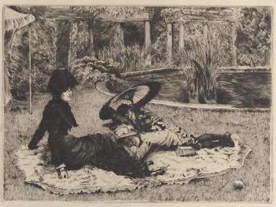 På gräset, 1880. av James Tissot