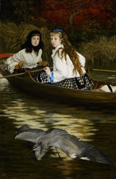 På Themsen, en häger av James Tissot