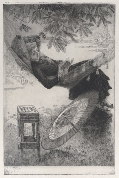 Hängmattan, 1880. av James Tissot