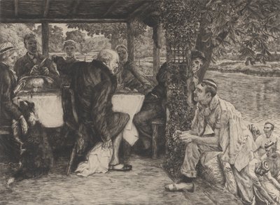 Liknelsen om den förlorade sonen, nr IV: The Fatted Calf, 1882. av James Tissot