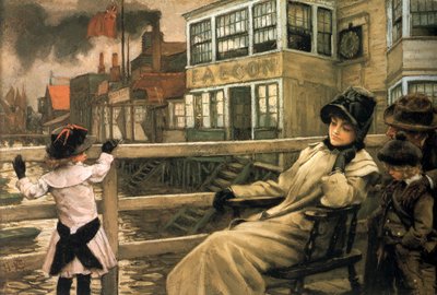 Väntar på färjan I av James Tissot