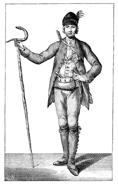 James Boswell, esq i en beväpnad korsikansk hövdings klänning, 1769. av James Wale