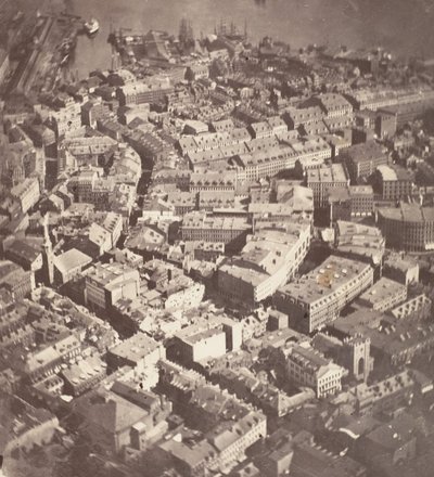 Boston, som örnen och vildgåsen ser det, 1860. av James Wallace Black