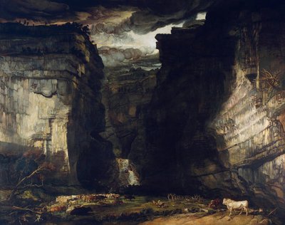 Gordale Scar (A View of Gordale, i herrgården i East Malham i Craven, Yorkshire, Lord Ribblesdale