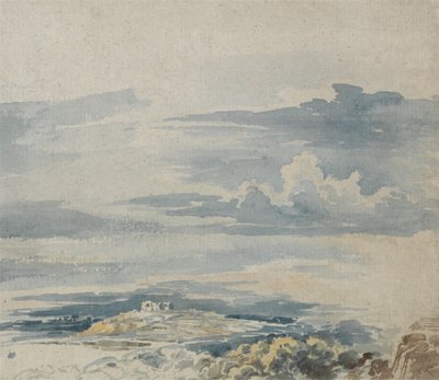 Landskap med ett slott på en kulle av James Ward