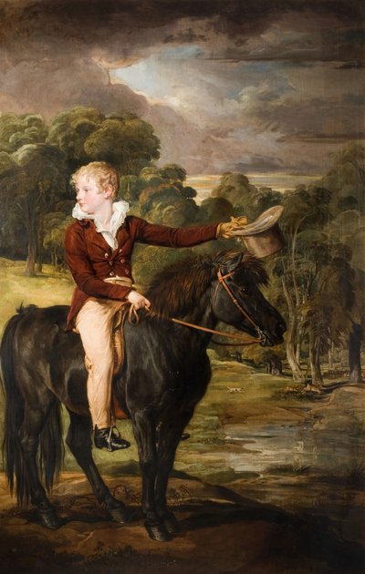 Porträtt av Lord Stanhope 1805-66 Rider på en ponny, 1815. av James Ward