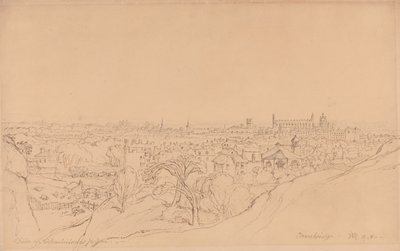 Studie för utsikten över Cambridge från Castle Hill av James Ward