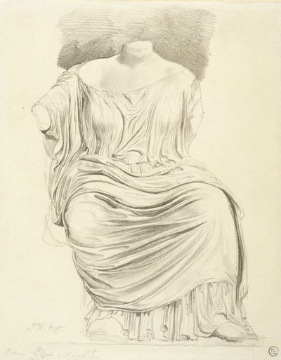Study of Sculpture: from the Elgin Marbles (penna på papper) av James Ward