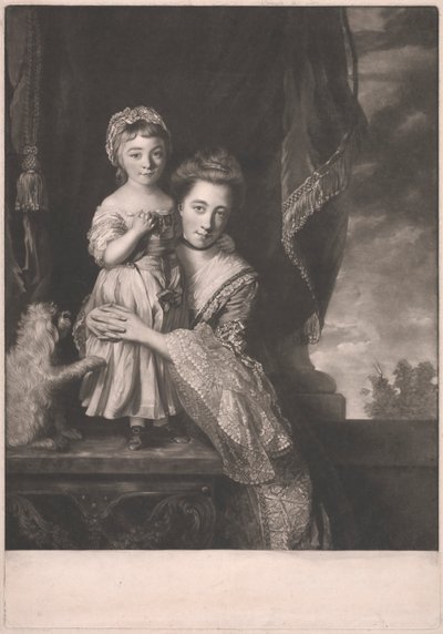 Margaret Georgiana, viscountess av Spencer och hennes dotter av James Watson