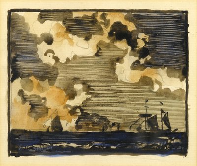 Marine (wc på papper) av James Watterston Herald