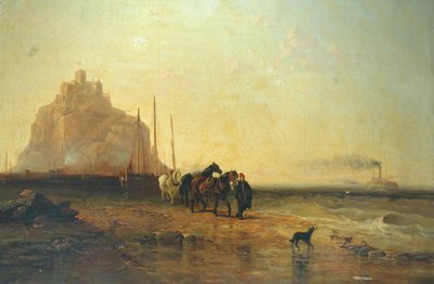 Kväll utanför St Michaels Mount, 1855 av James Webb