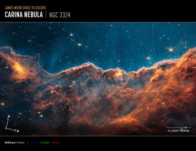 Carina Nebula Jets (NIRCam Narrowband Filters Compass Image) av James Webb Space Telescope (NASA)